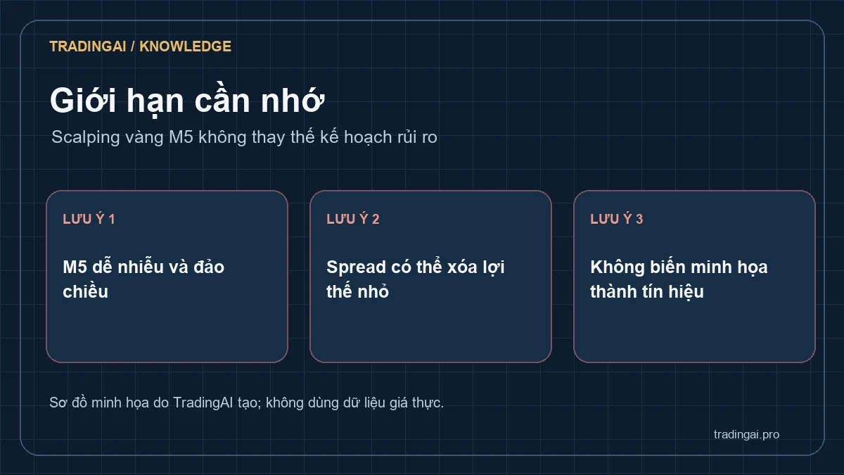Ba rủi ro scalping M5: nhiễu khung nhỏ, chi phí và tin đột ngột