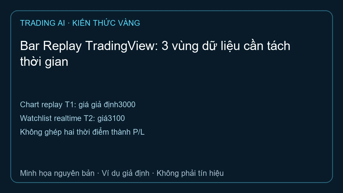 Bar Replay TradingView — TradingAI minh họa dữ liệu giả định