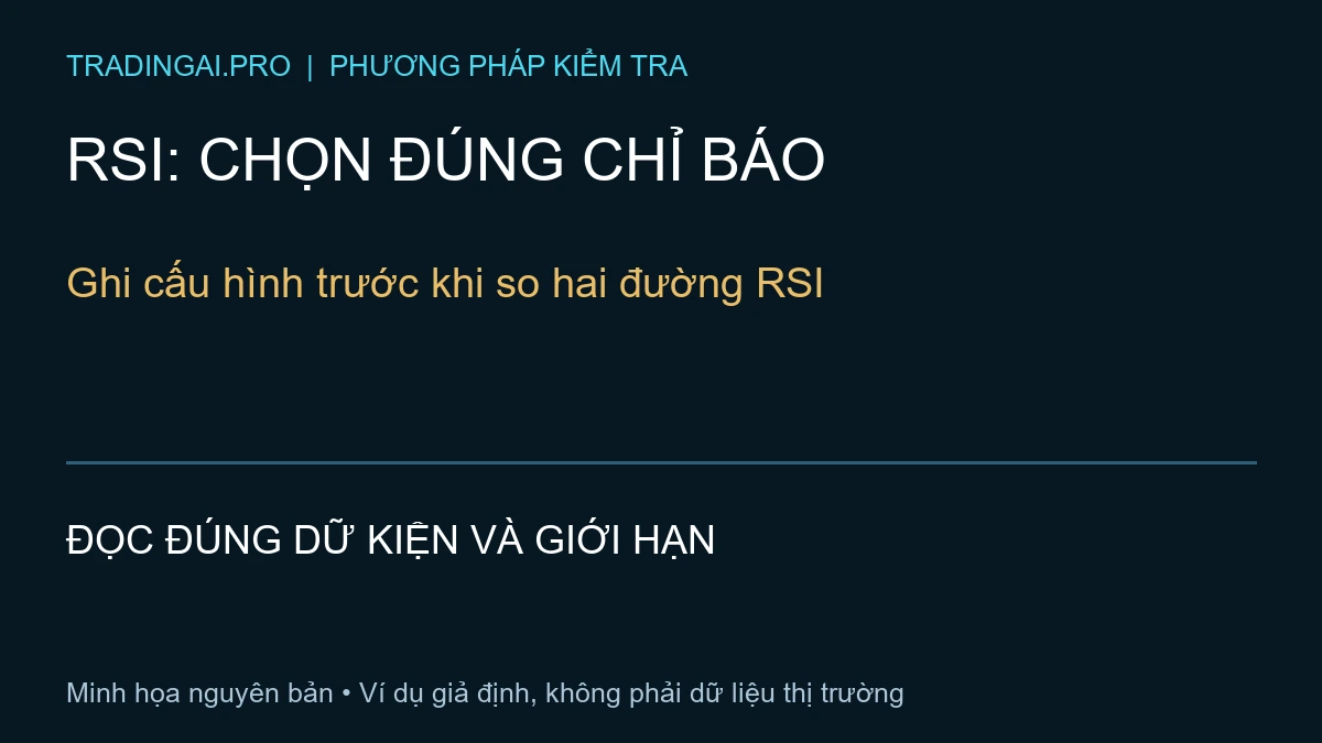 cài đặt RSI trên TradingView — TradingAI minh họa nguyên bản