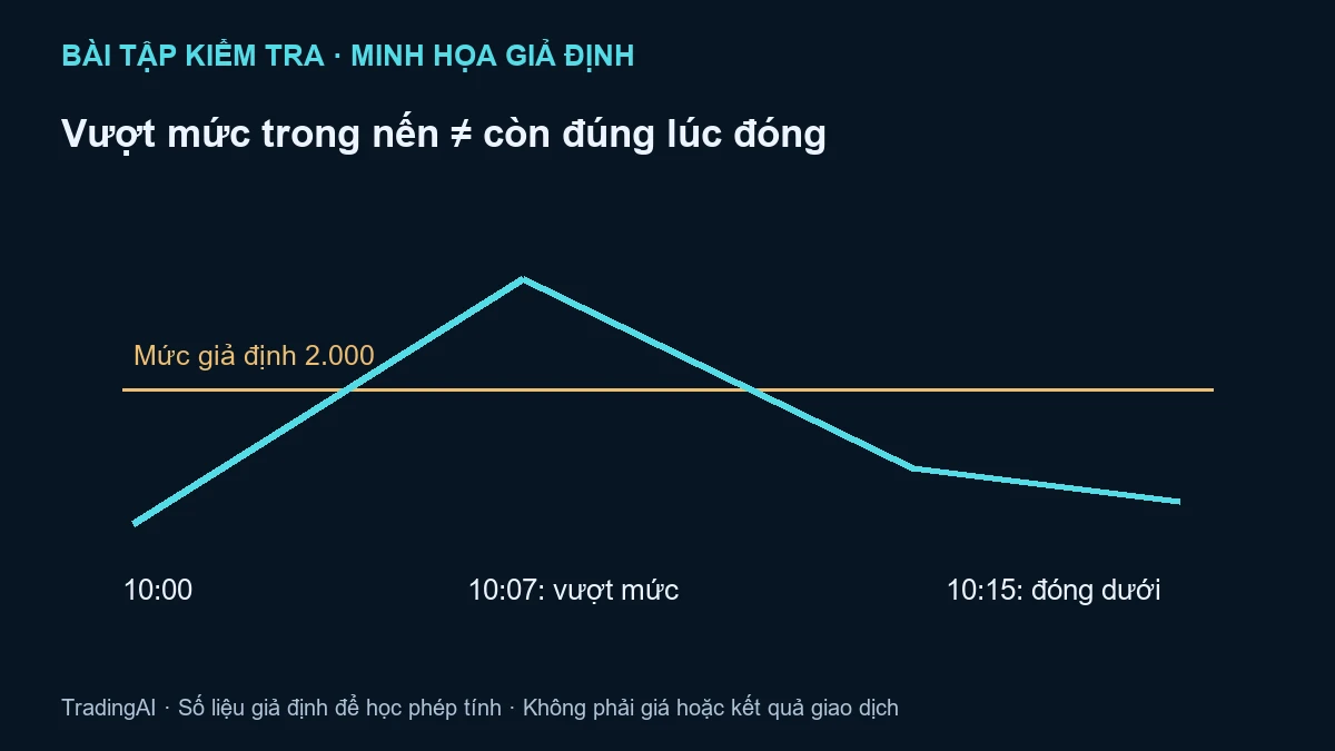 cảnh báo giá vàng TradingView — bài tập minh họa giả định