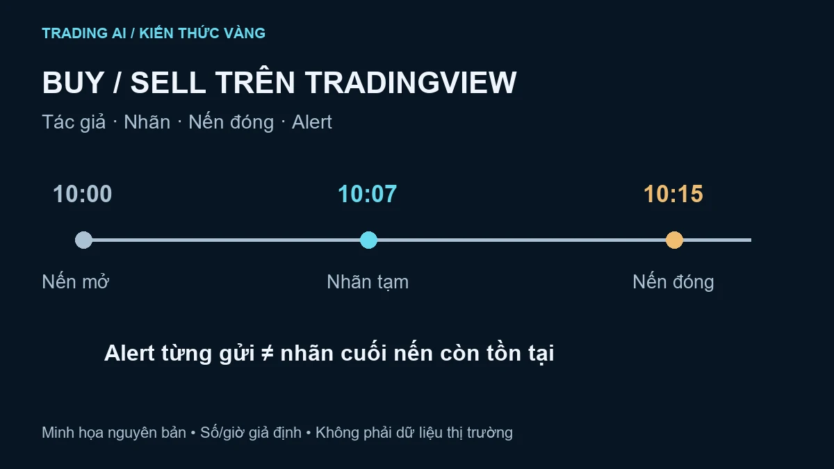 chỉ báo Buy Sell trên TradingView — sơ đồ giả định để đối chiếu