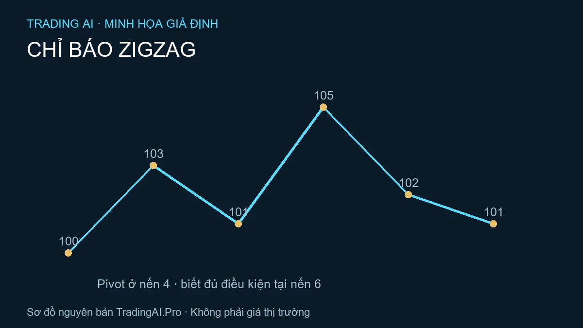 chỉ báo ZigZag — TradingAI minh họa nguyên bản