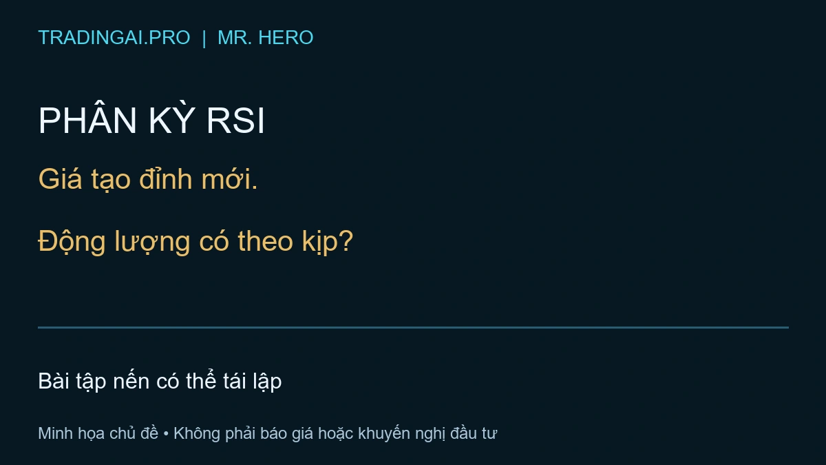 phân kỳ RSI — TradingAI minh họa nguyên bản