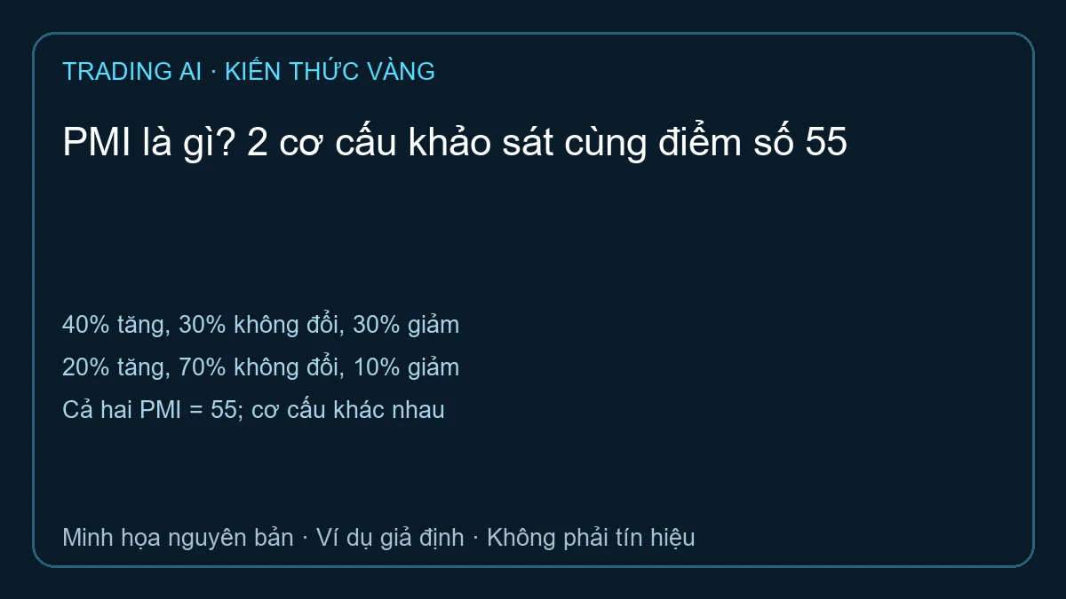 PMI là gì: hai cơ cấu 40 30 30 và 20 70 10 cùng chỉ số 55 giả định