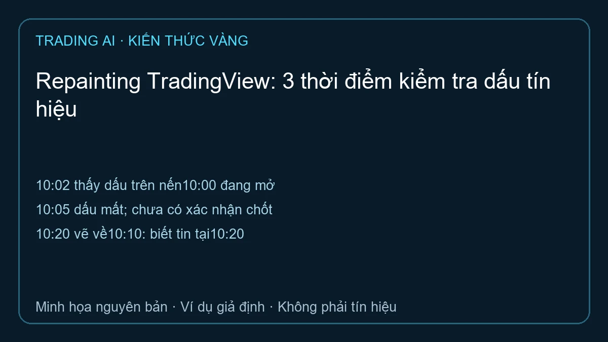 repainting TradingView — TradingAI minh họa dữ liệu giả định