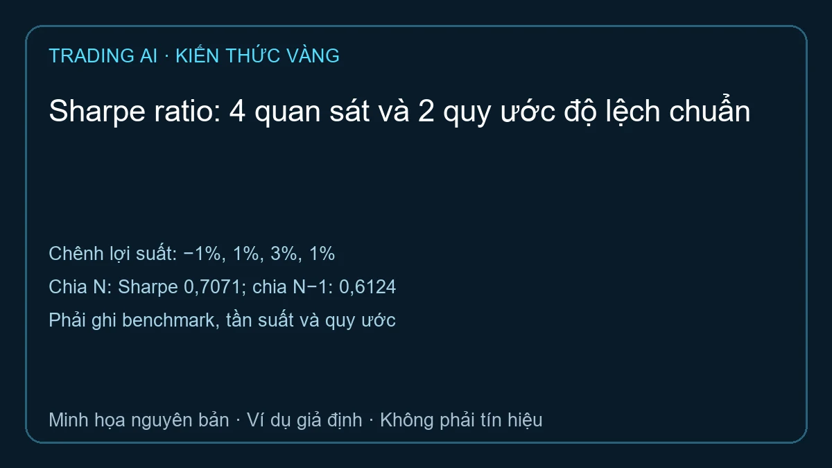 Sharpe ratio — TradingAI minh họa phép tính giả định