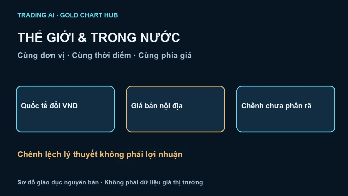 so sánh giá vàng thế giới và trong nước — sơ đồ giáo dục