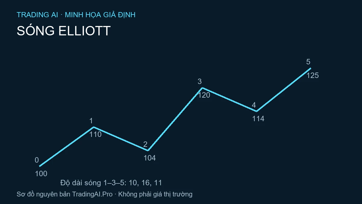 sóng elliott — TradingAI minh họa nguyên bản