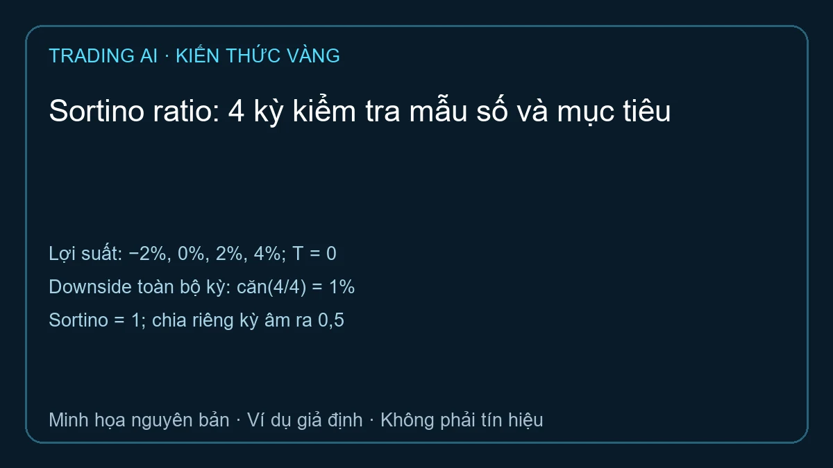 Sortino ratio — TradingAI minh họa phép tính giả định