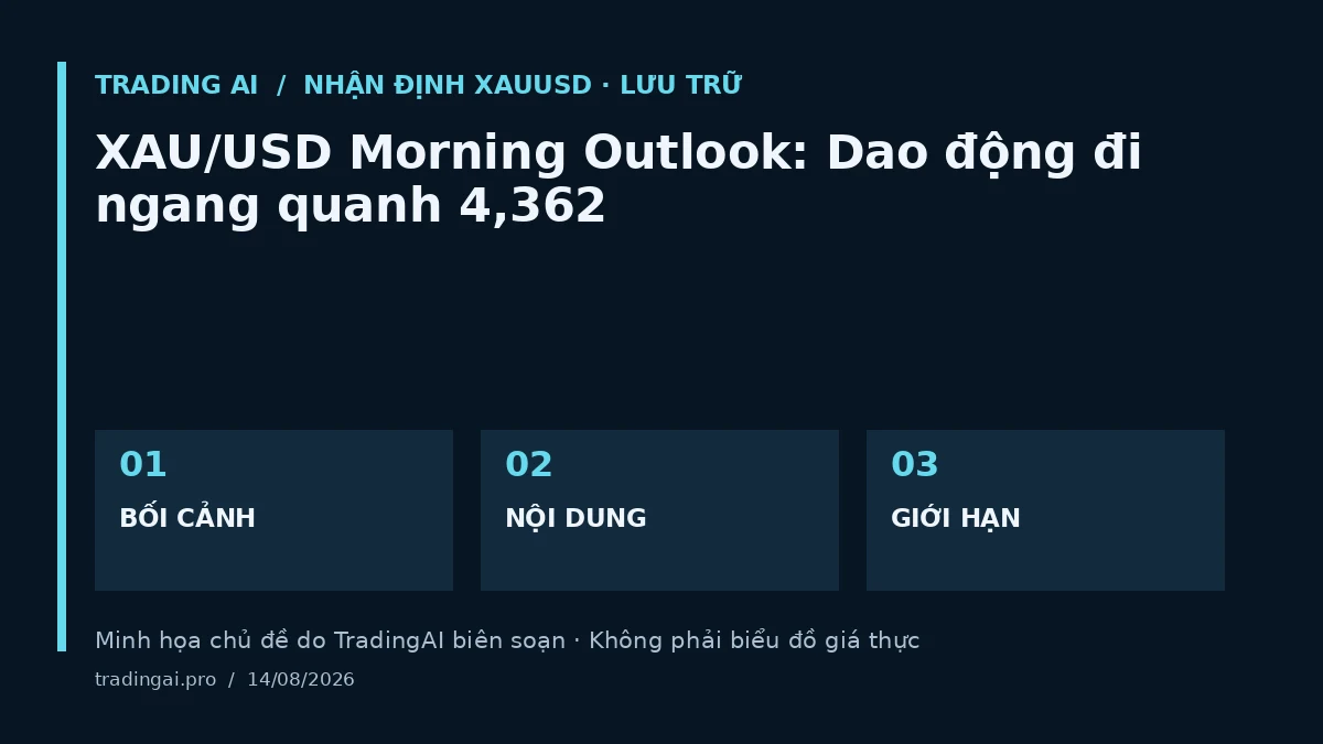 Minh họa chủ đề: XAU/USD Morning Outlook: Dao động đi ngang quanh 4,362