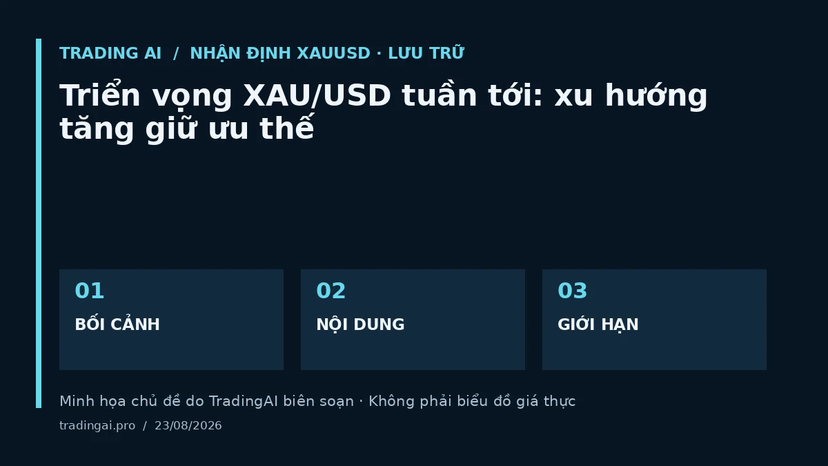 Minh họa chủ đề: Triển vọng XAU/USD tuần tới: xu hướng tăng giữ ưu thế