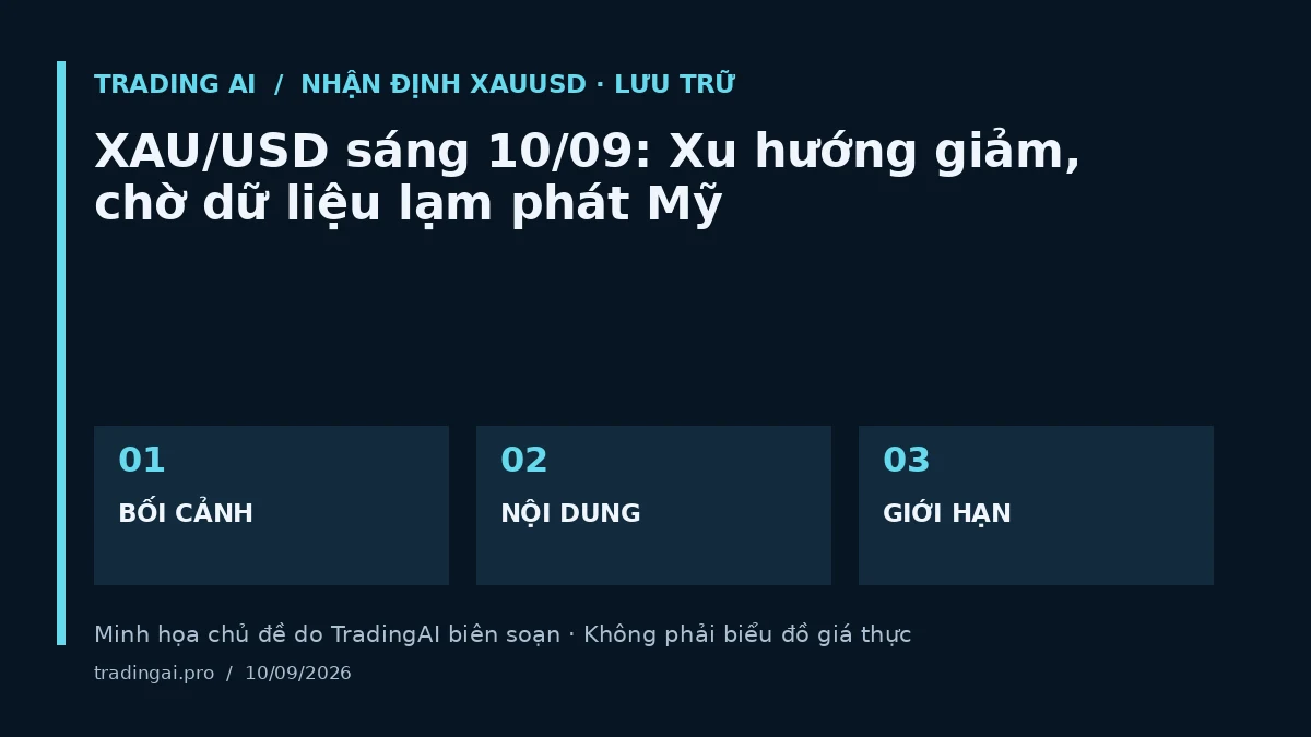Minh họa chủ đề: XAU/USD sáng 10/09: Xu hướng giảm, chờ dữ liệu lạm phát Mỹ