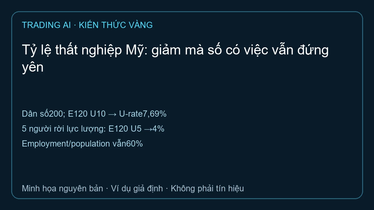 tỷ lệ thất nghiệp Mỹ — sơ đồ ví dụ giả định