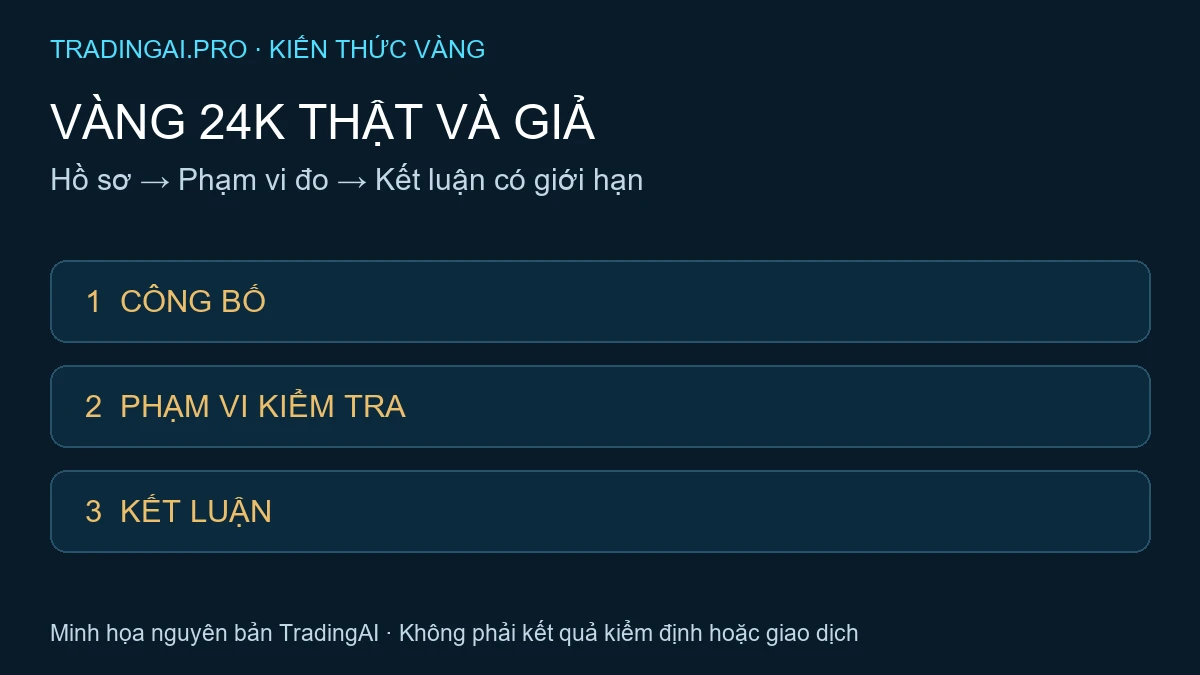 vàng 24k thật và giả — TradingAI minh họa nguyên bản