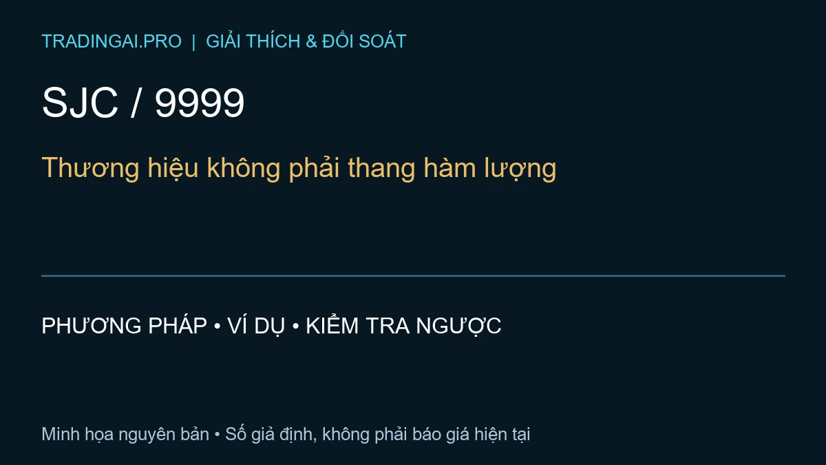 vàng SJC và vàng 9999 — TradingAI minh họa nguyên bản